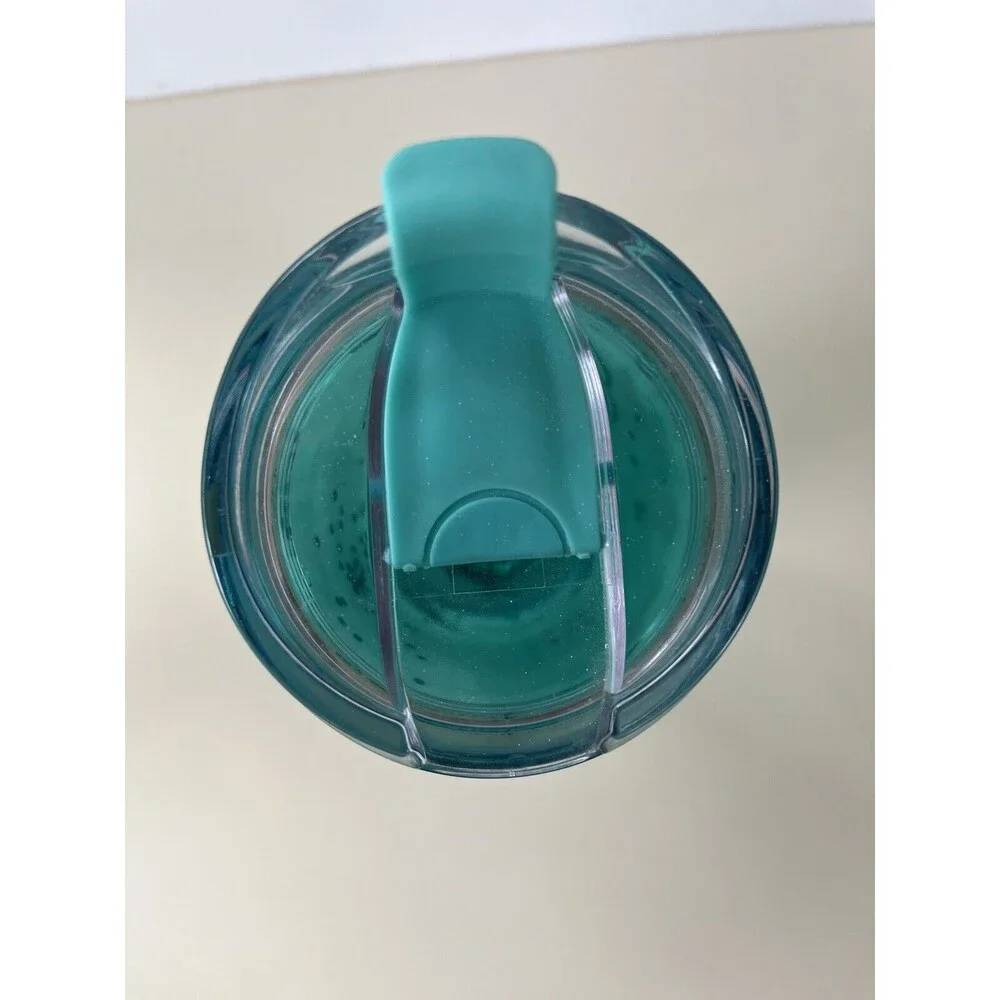 South Carolina Gamecocks Turquoise Green Plastic 32oz Glitter Tumbler Cup